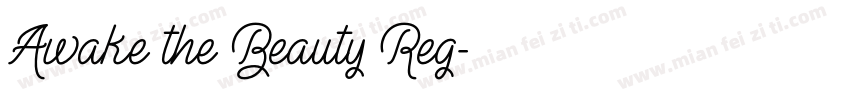 Awake the Beauty Reg字体转换